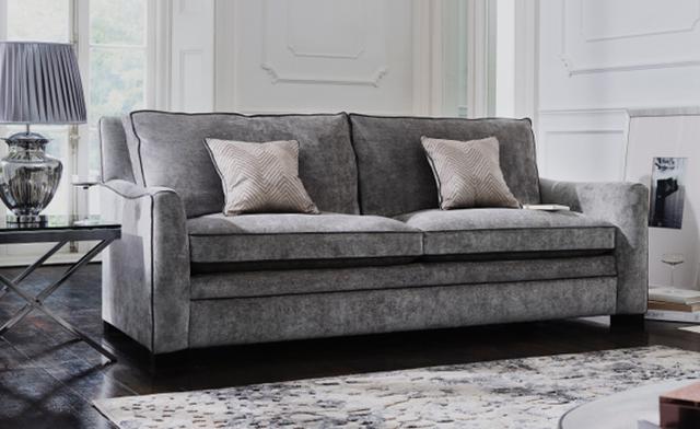 Grey classic back Duresta sofa