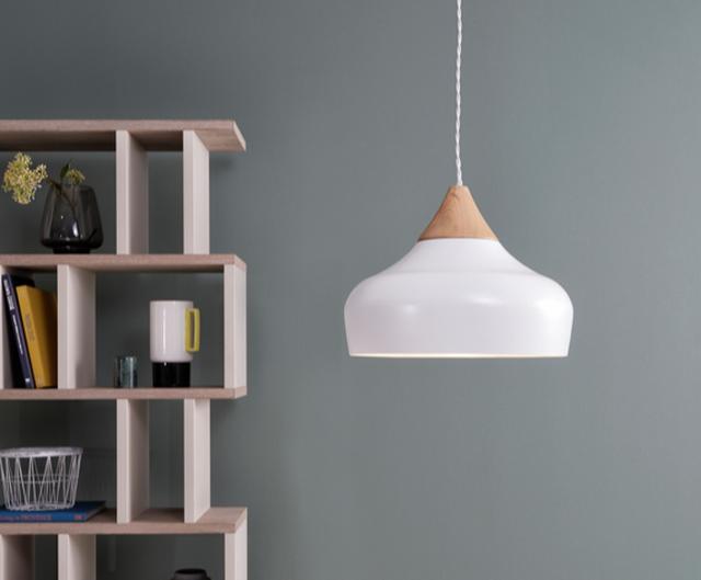 Bedroom lighting – white and gold ceiling light