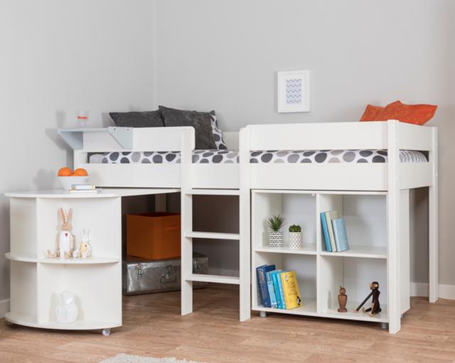 Small bedroom storage ideas – mid sleeper bed.