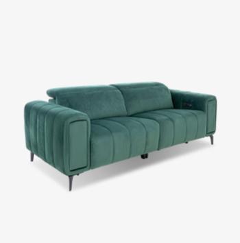 Elphaba Fabric 3 Seater Power Recliner Sofa with Storage Arms