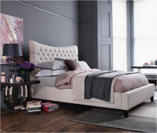 Luxury bedroom ideas – buttoned bed frame