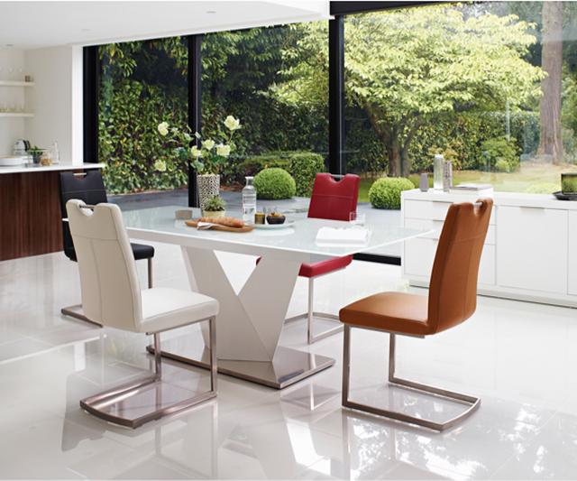 White dining room ideas – ultra modern white