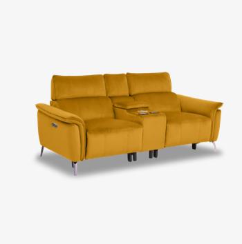 Jude Fabric 3 Seater Power Recliner Sofa with Smart Console and Power Headrests