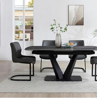 Cupra Pop Up Extending Dining Table and 4 Dining Chairs