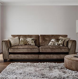 Mariah 4 Seater Fabric Classic Back Split Frame Sofa