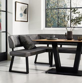 Venus Dining Table and Left Hand Facing Corner Dining Bench