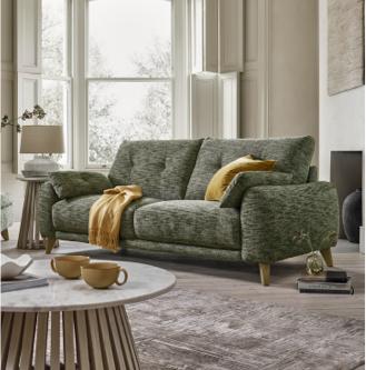 Malmo Fabric 3 Seater Sofa