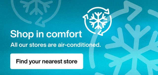 Shop in comfort with air conditioning