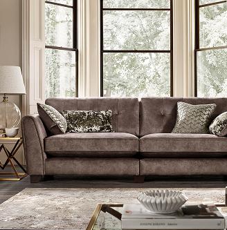 Mariah 4 Seater Fabric Classic Back Split Frame Sofa