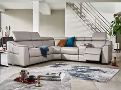 World of deals leather corner sofas