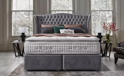 6'0 Super King Gel Plush Comfort Side Lift Ottoman Divan Bed - Sussex Beds