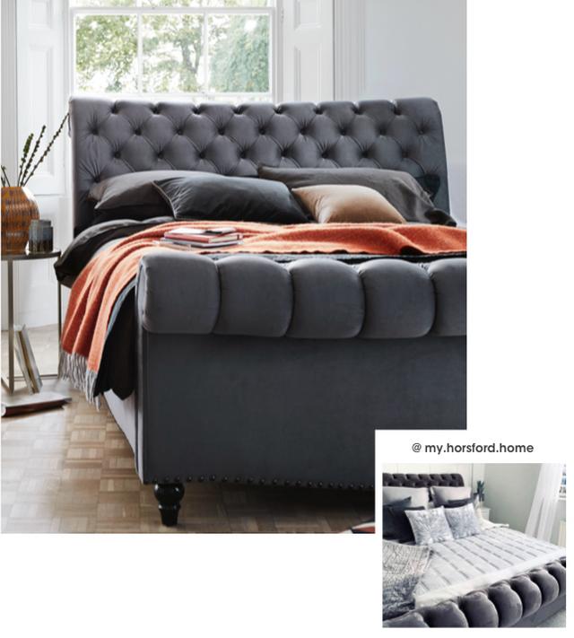 Glam bedroom Aurora bed