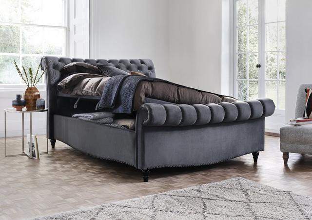 Side lift ottoman bed