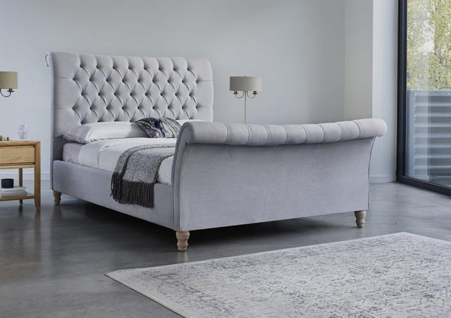 White bedroom ideas – grey bed