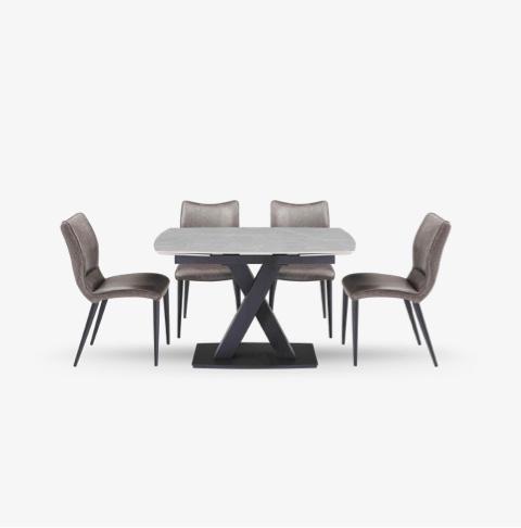 Murcia Extending Dining Table with 4 Dining Chairs