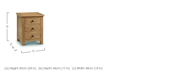 Addison 3 Drawer Bedside Cabinet in  on Furniture Village