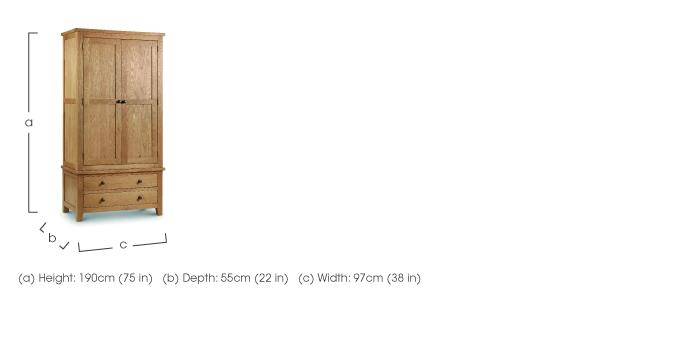 Addison 2 Door Wardrobe with Drawers in  on Furniture Village