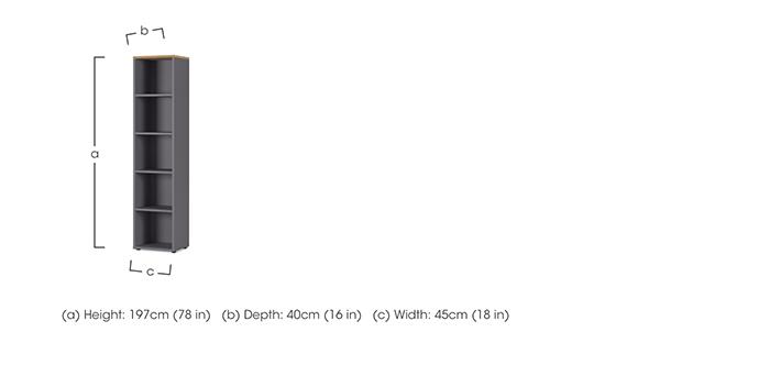 Agenda 5 Shelf Narrow Bookcase in  on Furniture Village