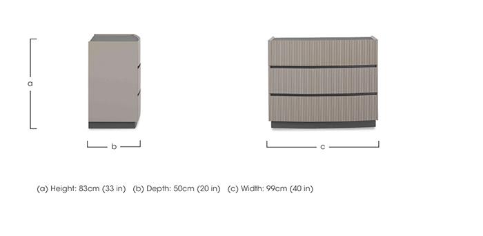 Alessio 3 Drawer Dresser in  on Furniture Village