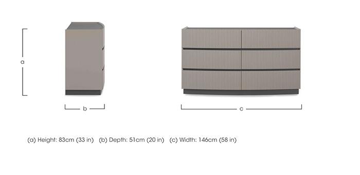 Alessio 6 Drawer Dresser in  on Furniture Village