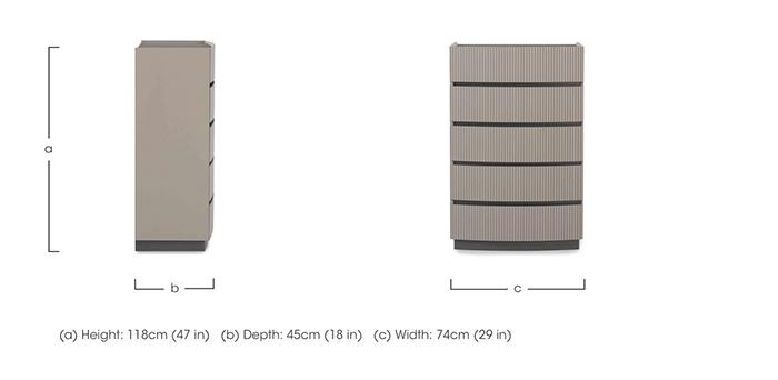 Alessio 5 Drawer Tall Chest in  on Furniture Village