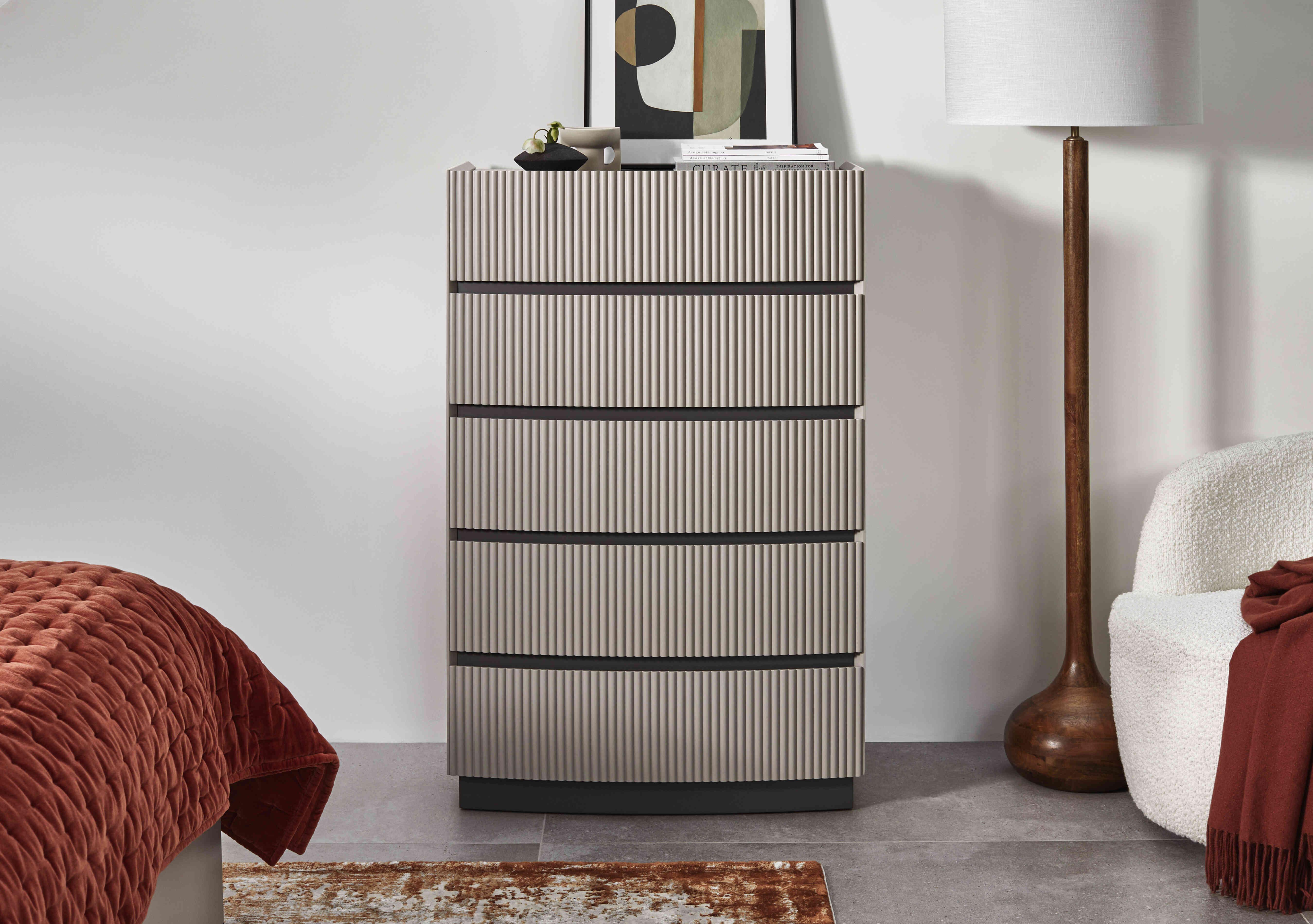 Alessio 5 Drawer Tall Chest in  on Furniture Village