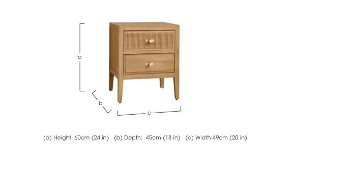 Alicent 2 Drawer Bedside Cabinet in  on Furniture Village