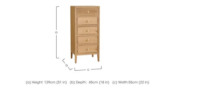 Alicent 5 Drawer Tallboy in  on Furniture Village