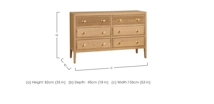 Alicent 3+3 Drawer Wide Chest in  on Furniture Village