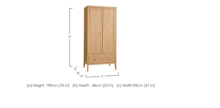 Alicent 92cm 2 Door Hinged Combi Wardrobe with 1 Drawer in  on Furniture Village