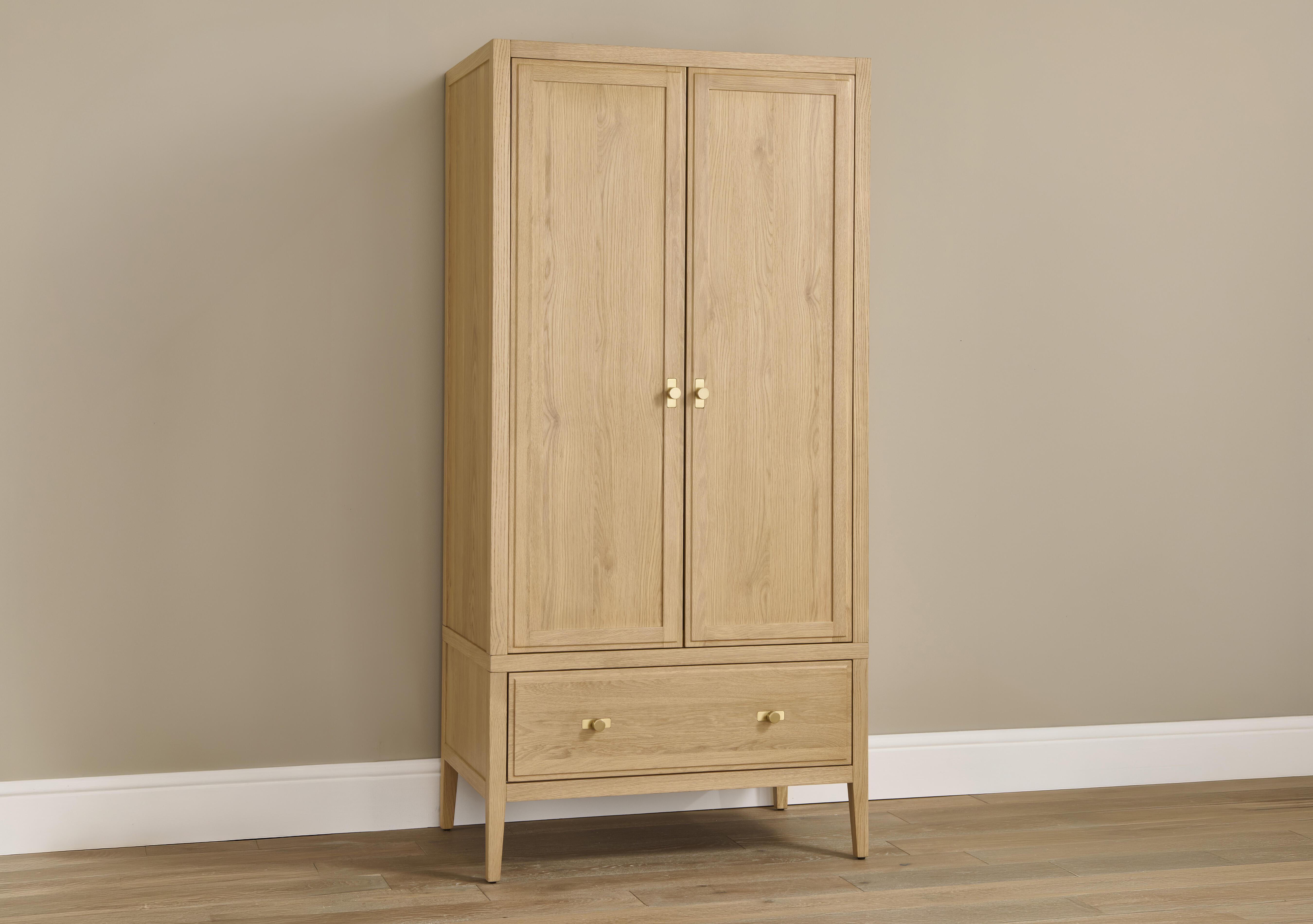 Alicent 92cm 2 Door Hinged Combi Wardrobe with 1 Drawer in  on Furniture Village