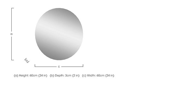 Ameca Round Wall Mirror in  on Furniture Village