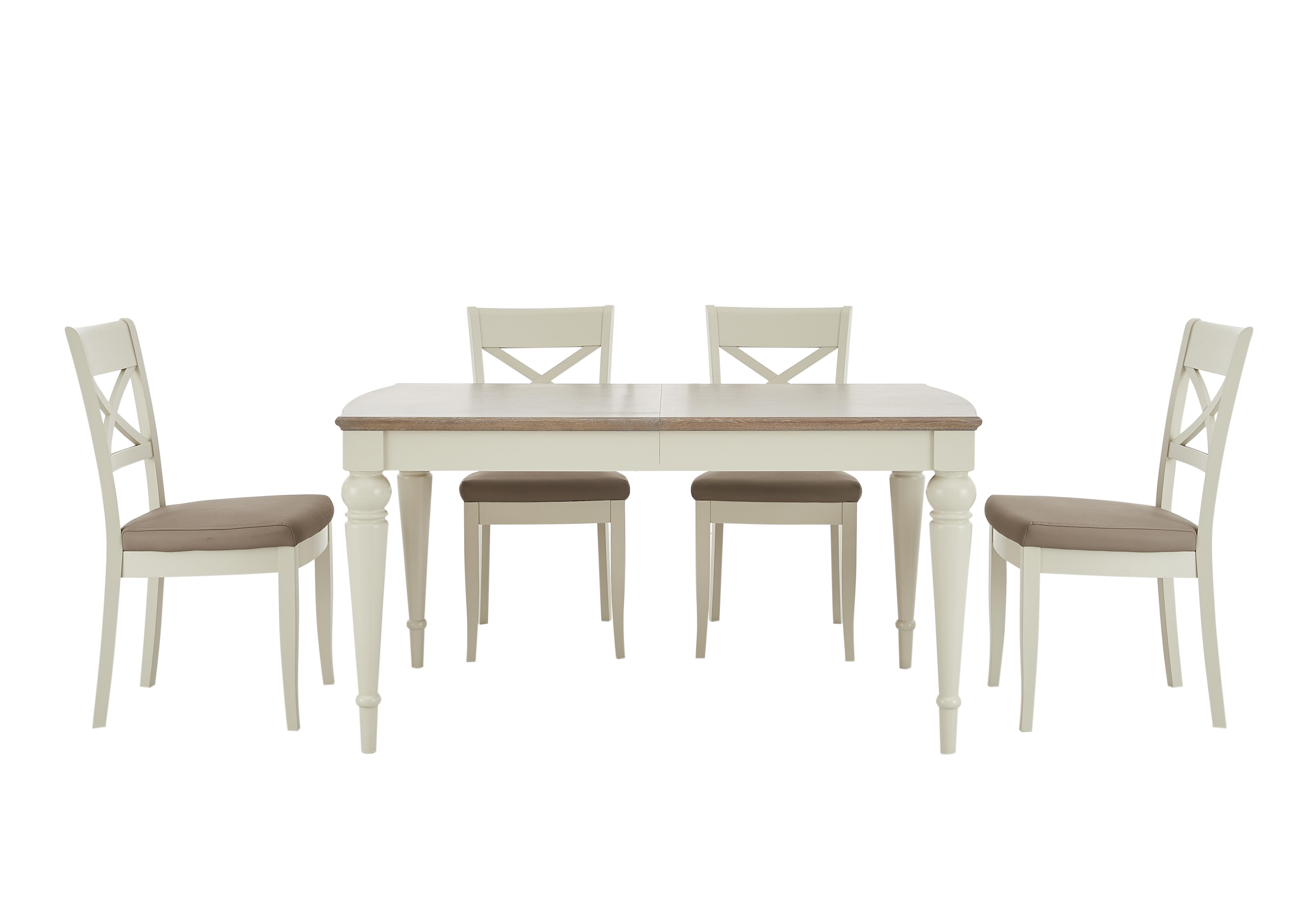 Annecy Large Extending Dining Table and 4 Cross Back Dining Chairs in  on Furniture Village