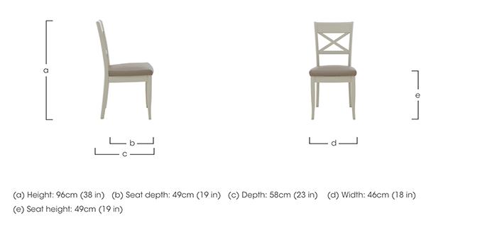 Annecy Pair of Cross Back Leather Dining Chairs in  on Furniture Village