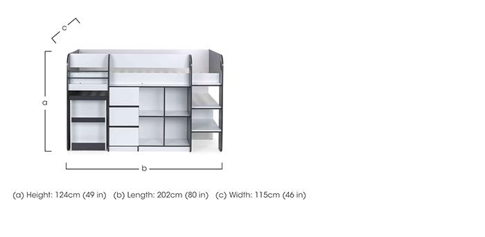 Anna Mid Sleeper with Desk and Storage in  on Furniture Village