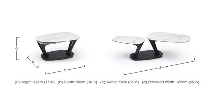 Arco Swivel Coffee Table in  on Furniture Village