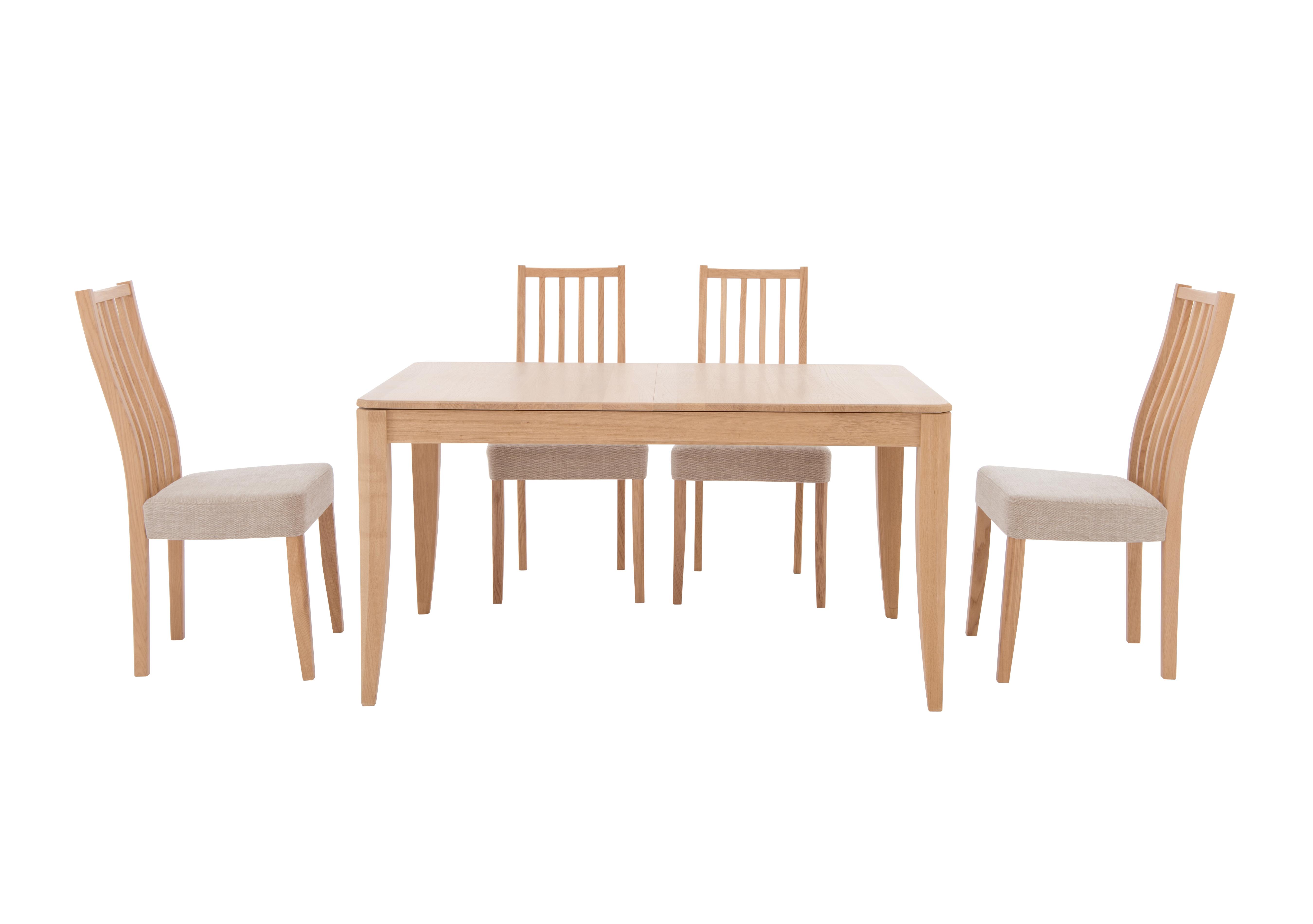 Artisan Extending Dining Table and 4 Slatted Chairs in  on Furniture Village