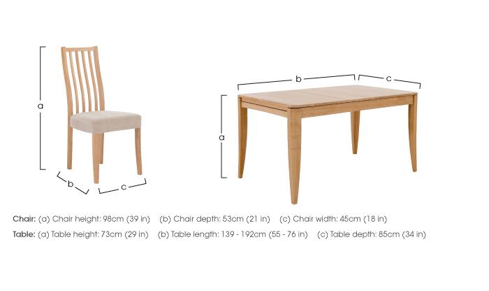 Artisan Extending Dining Table and 4 Slatted Chairs in  on Furniture Village