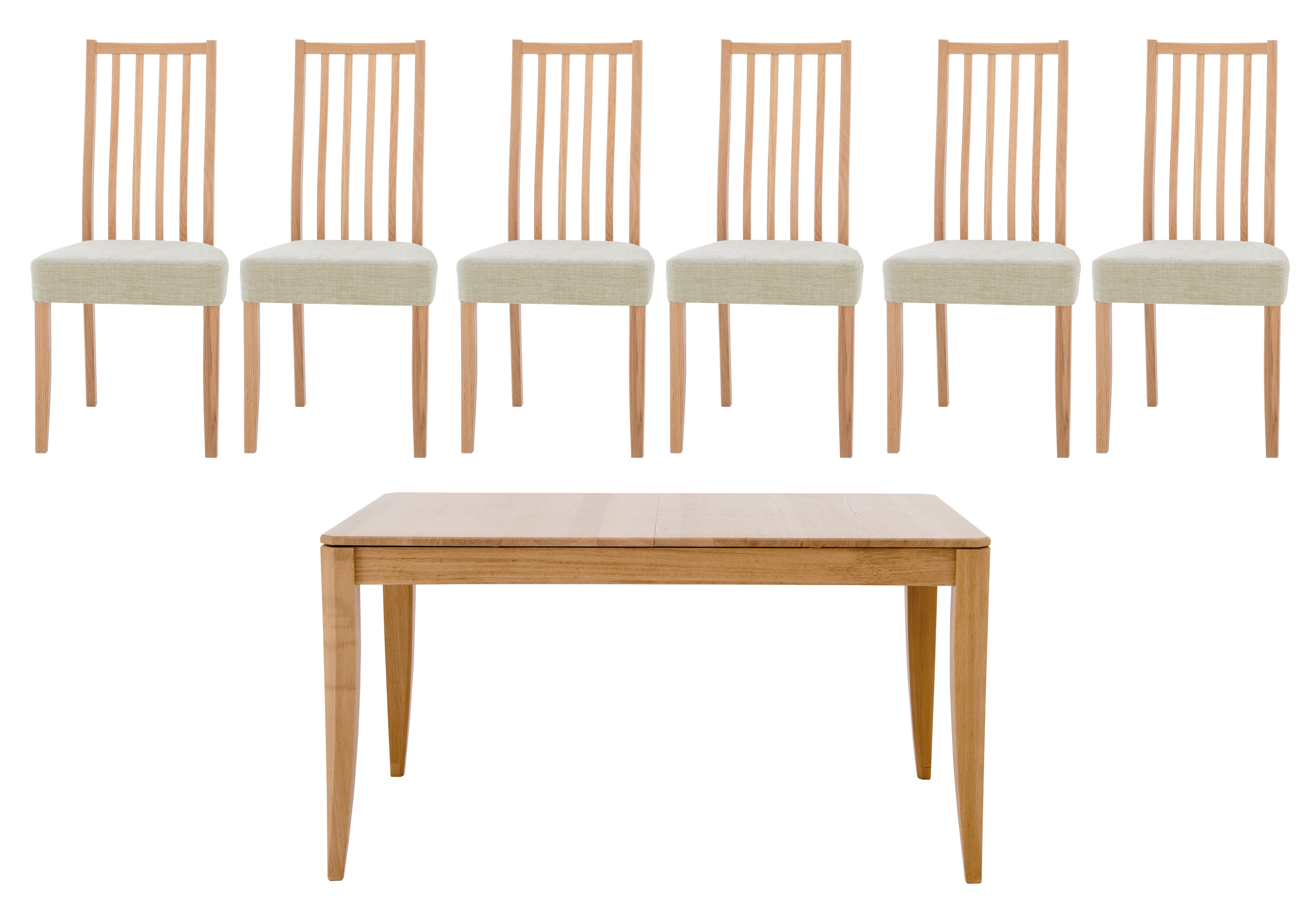 Artisan Extending Dining Table and 6 Slatted Chairs in  on Furniture Village