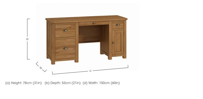 Atlantic Double Pedestal Desk in  on Furniture Village