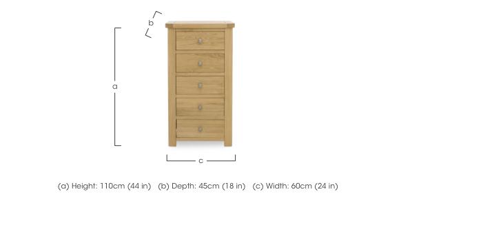 Augusta 5 Drawer Tall Chest in  on Furniture Village
