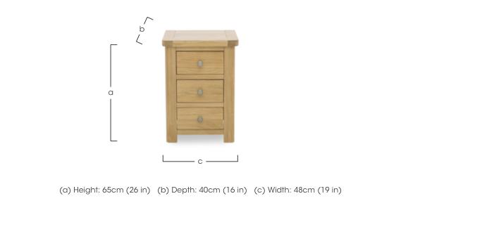 Augusta 3 Drawer Bedside Cabinet in  on Furniture Village