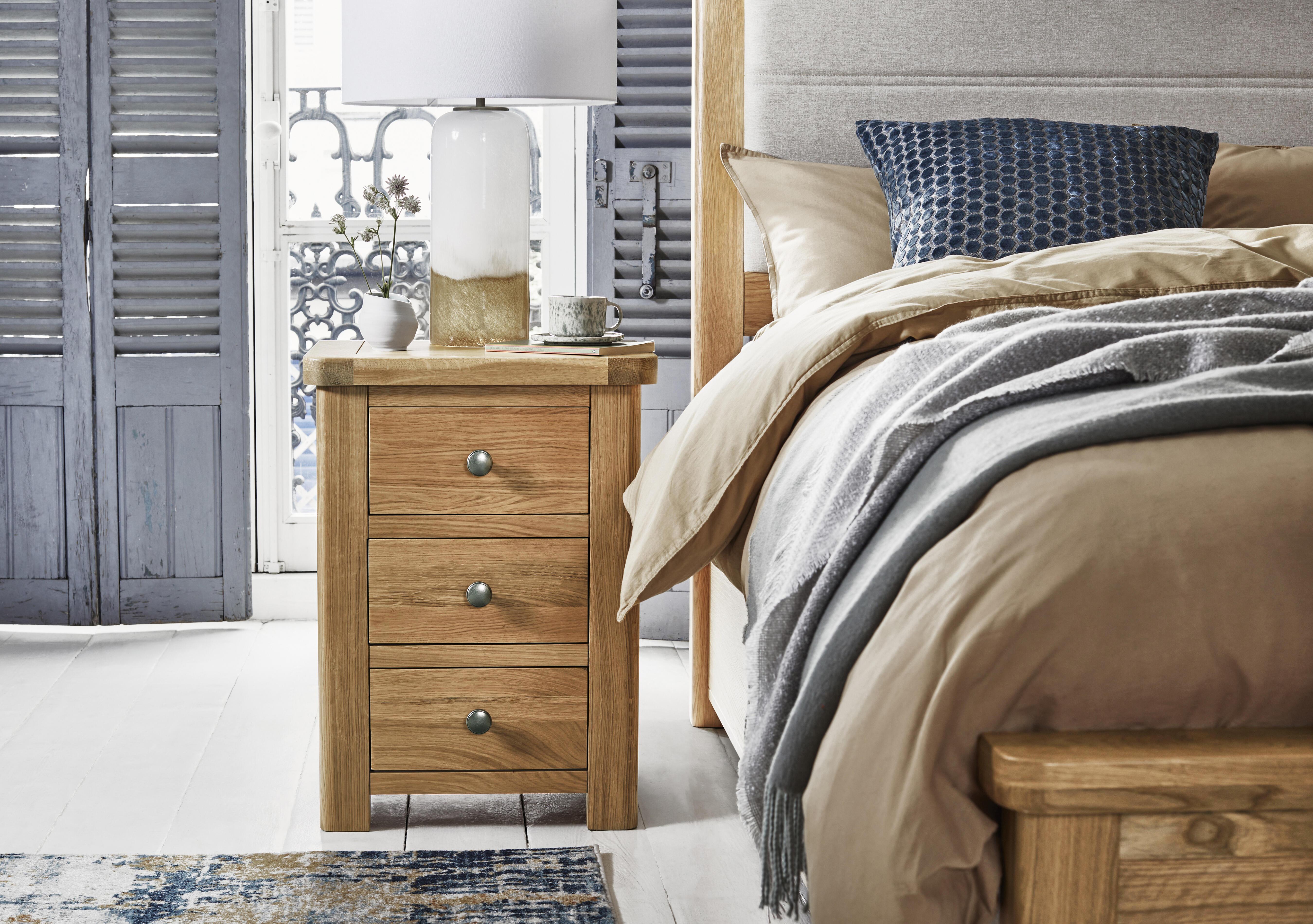 Augusta 3 Drawer Bedside Cabinet in  on Furniture Village