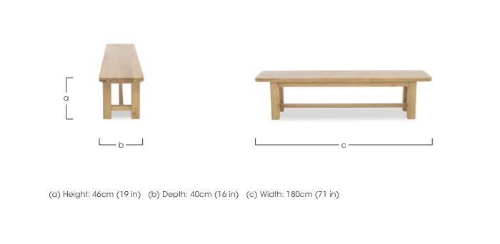 Augusta 180cm Wooden Dining Bench in  on Furniture Village
