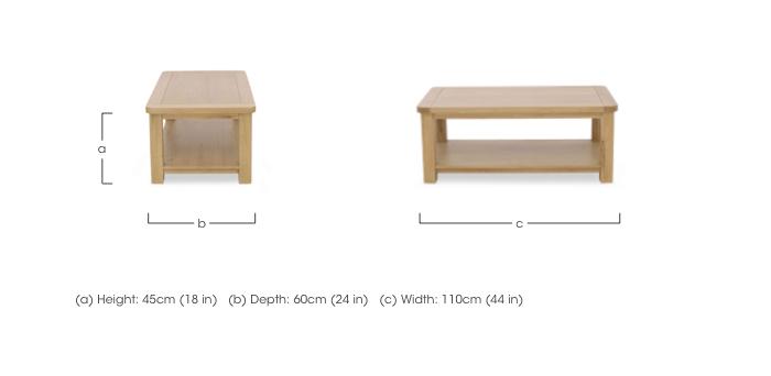 Augusta Coffee Table with Shelf in  on Furniture Village