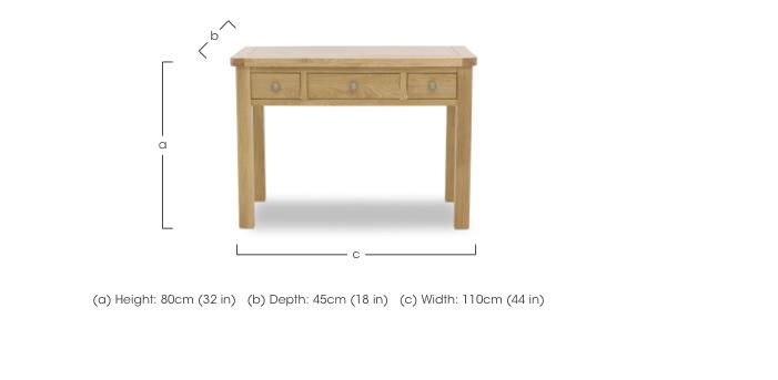 Augusta 3 Drawer Dressing Table in  on Furniture Village
