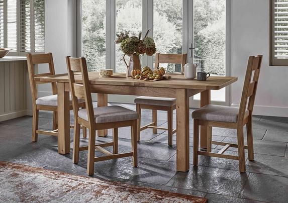 Augusta Small Rectangular Extending Dining Table and Wooden
