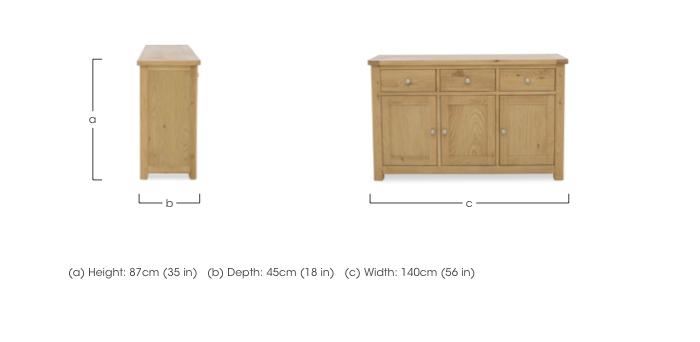 Augusta 3 Door 3 Drawer Sideboard in  on Furniture Village
