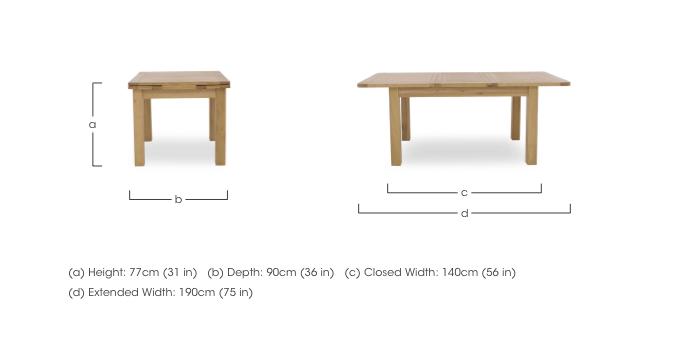 Augusta Small Rectangular Extending Dining Table in  on Furniture Village