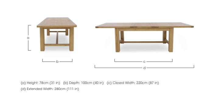 Augusta Large Rectangular Extending Dining Table in  on Furniture Village